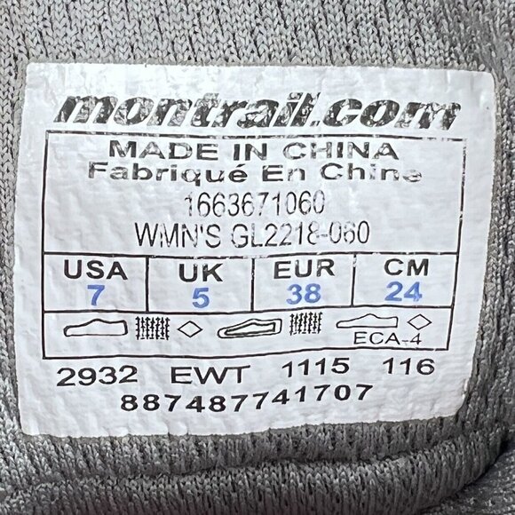 Montrail Fluid Guide Out Dry Waterproof Grey Red Women Boots GL2218-060 Size 7 - Picture 12 of 12